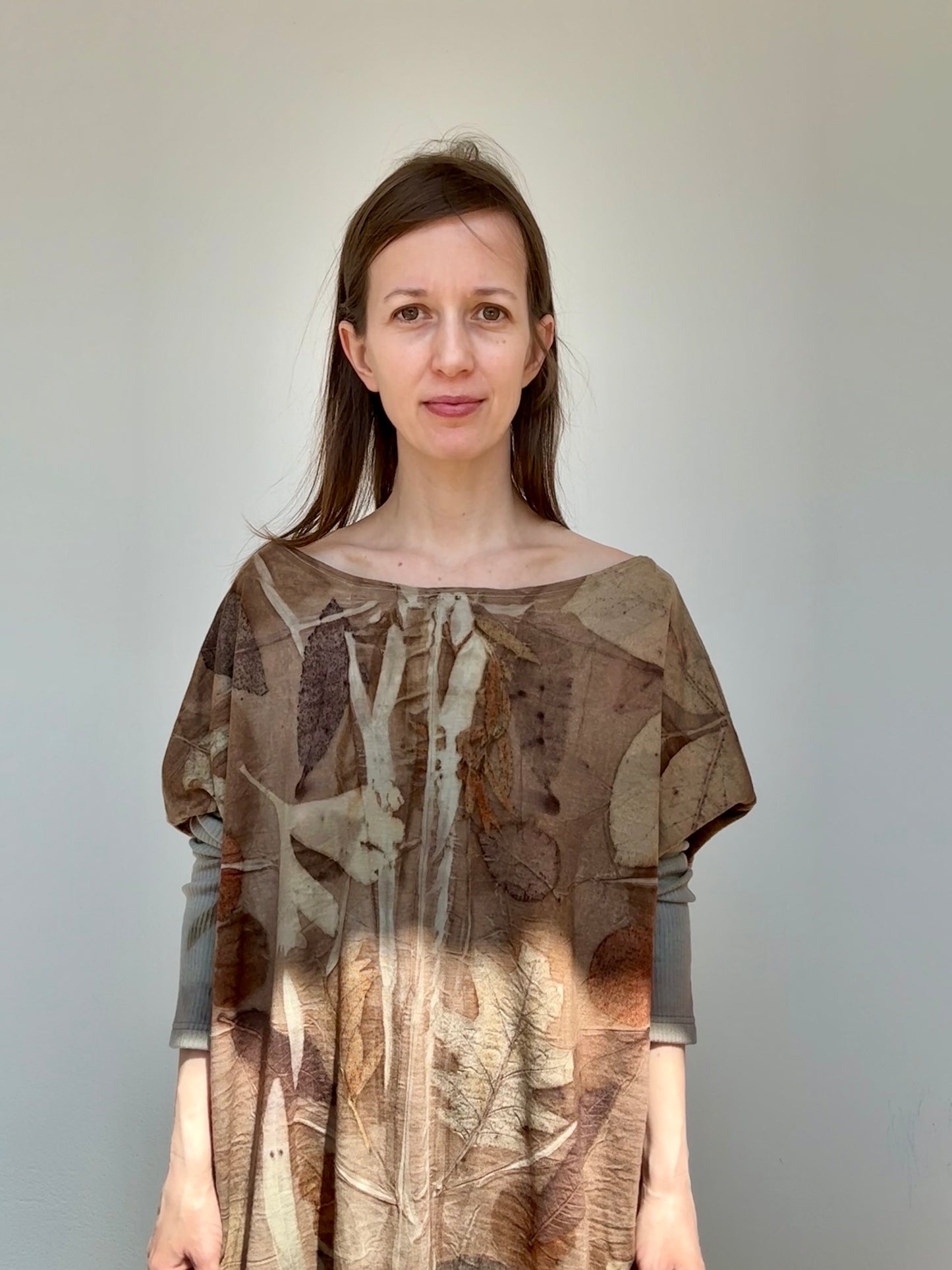 BROWN ECO_PRINT TUNIC