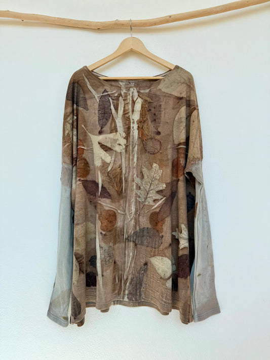 BROWN ECO_PRINT TUNIC