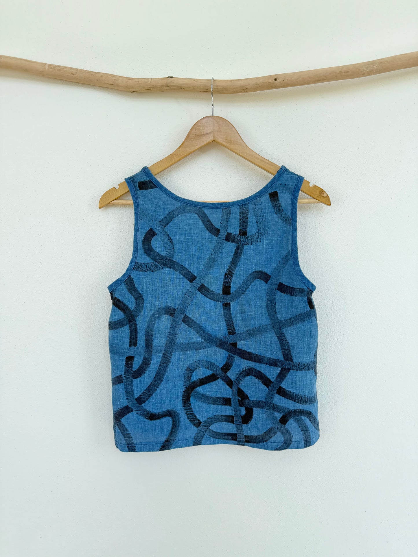 HAND-PAINTED INDIGO TOP, 34