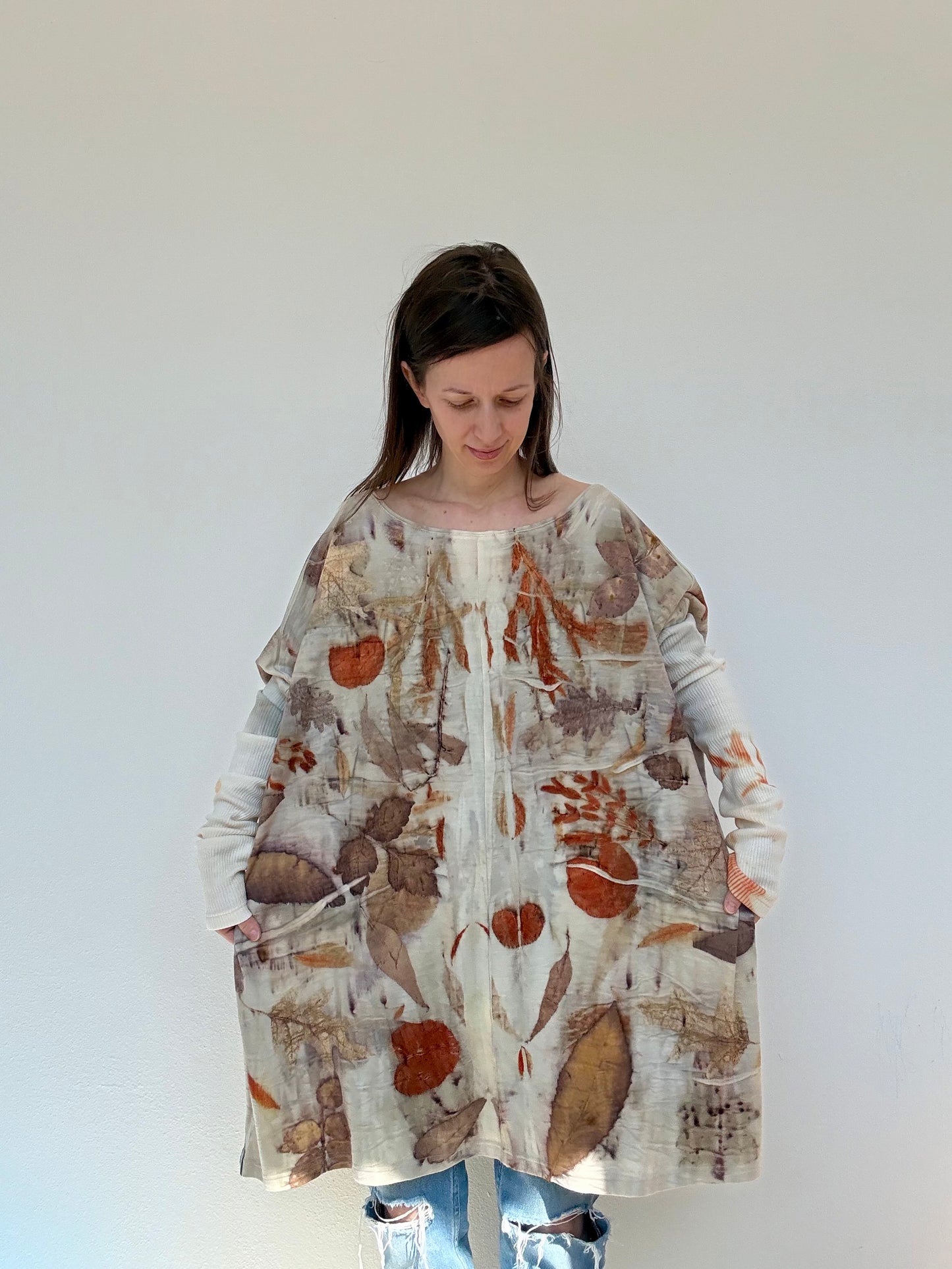 BEIGE ECO_PRINT TUNIC