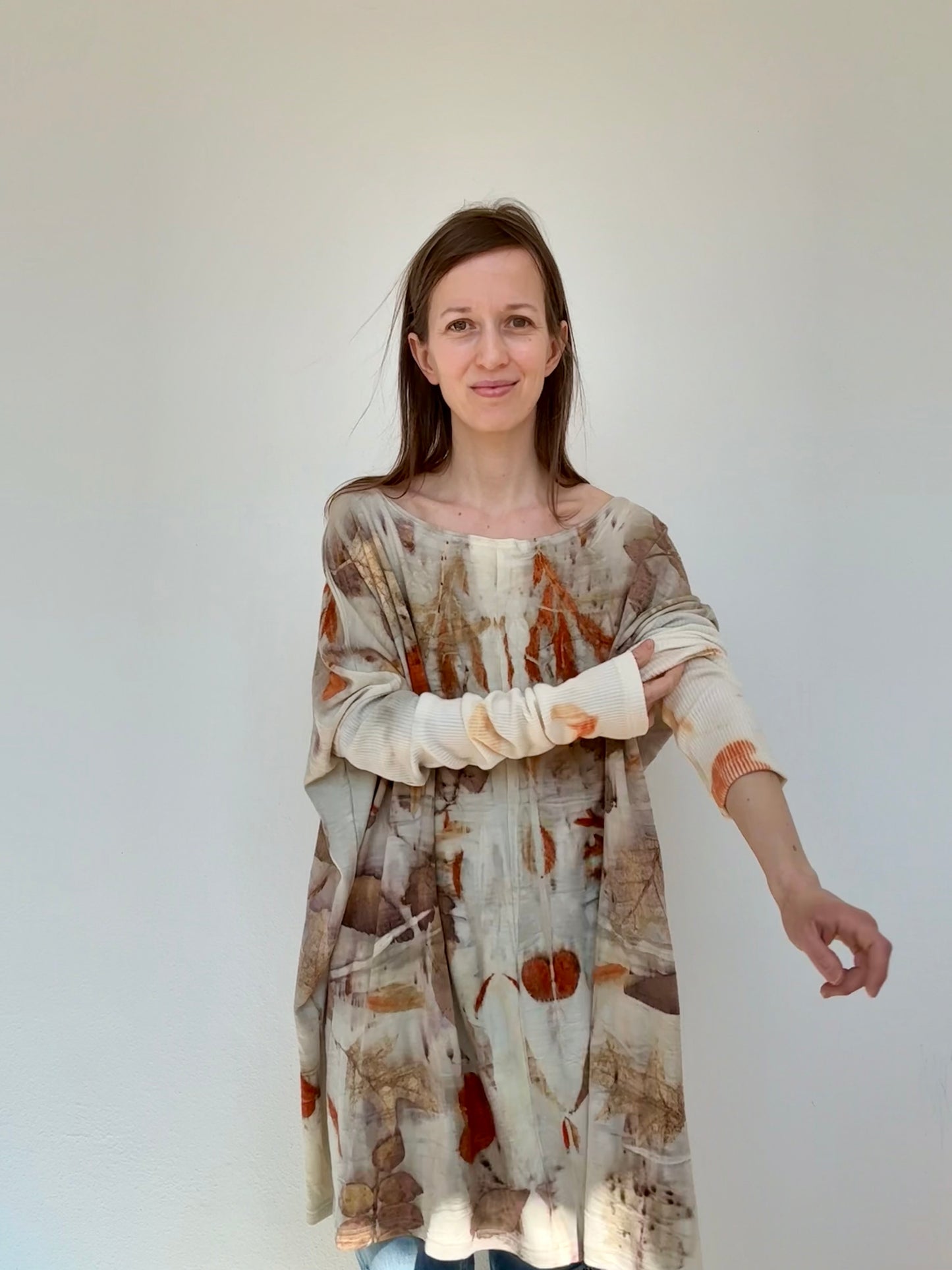 BEIGE ECO_PRINT TUNIC