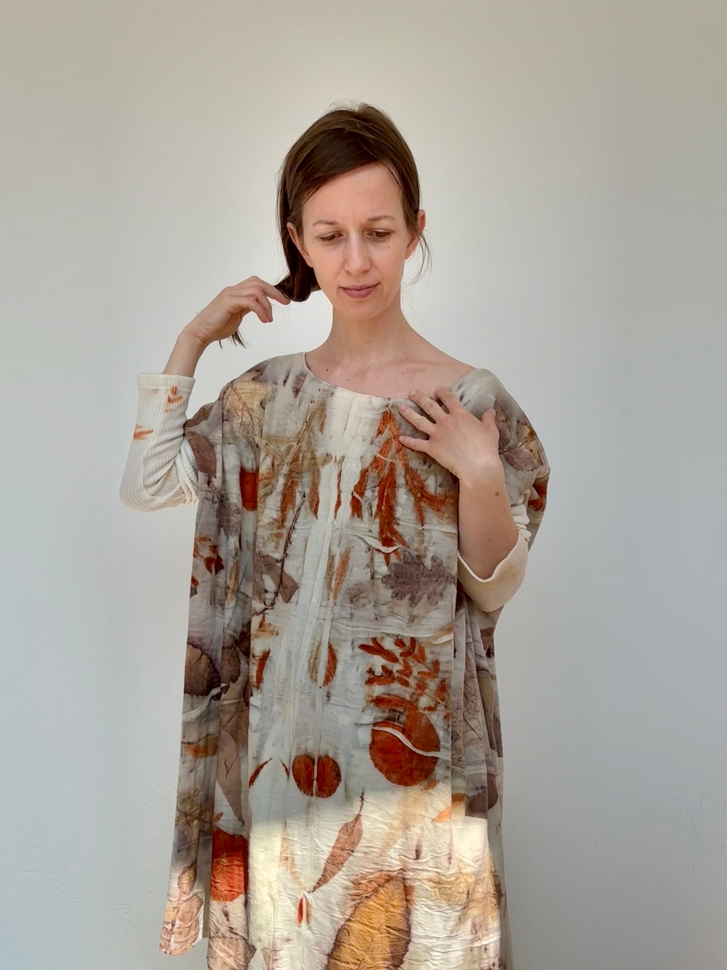 BEIGE ECO_PRINT TUNIC
