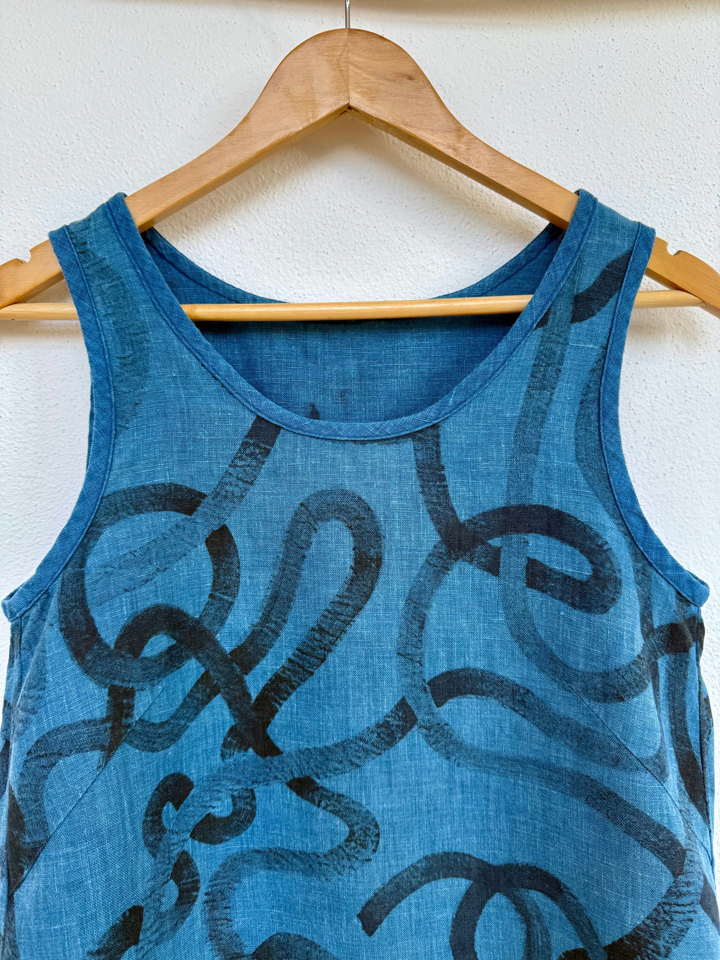HAND-PAINTED INDIGO TOP, 34