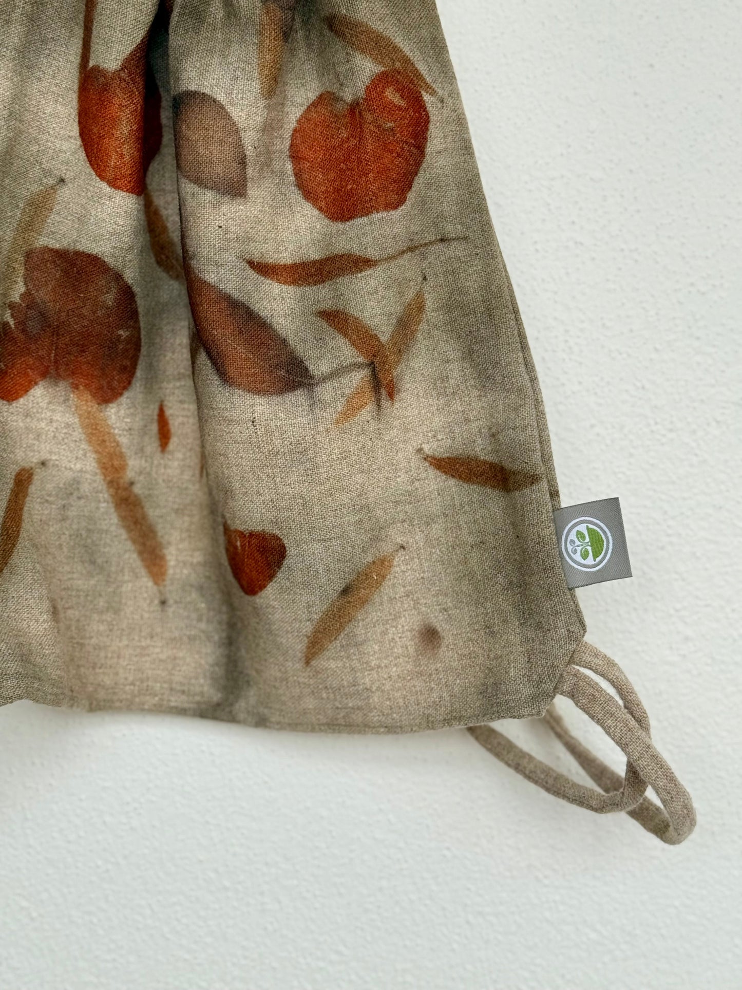 fabric texture of a woolen drawstring bag by DOT 'N' POT