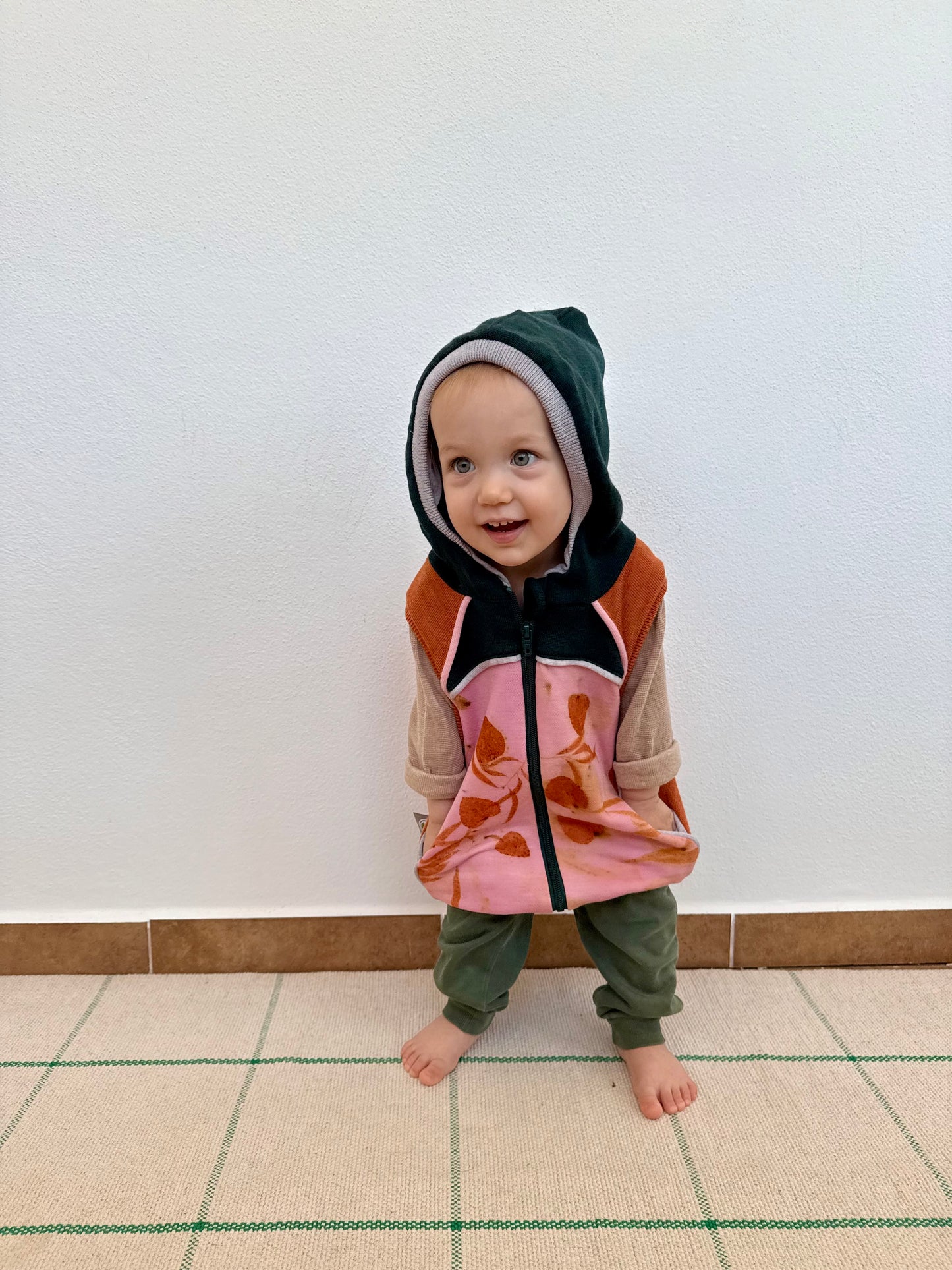 KIDS' UPCYCLED COCHINEAL VEST, 80