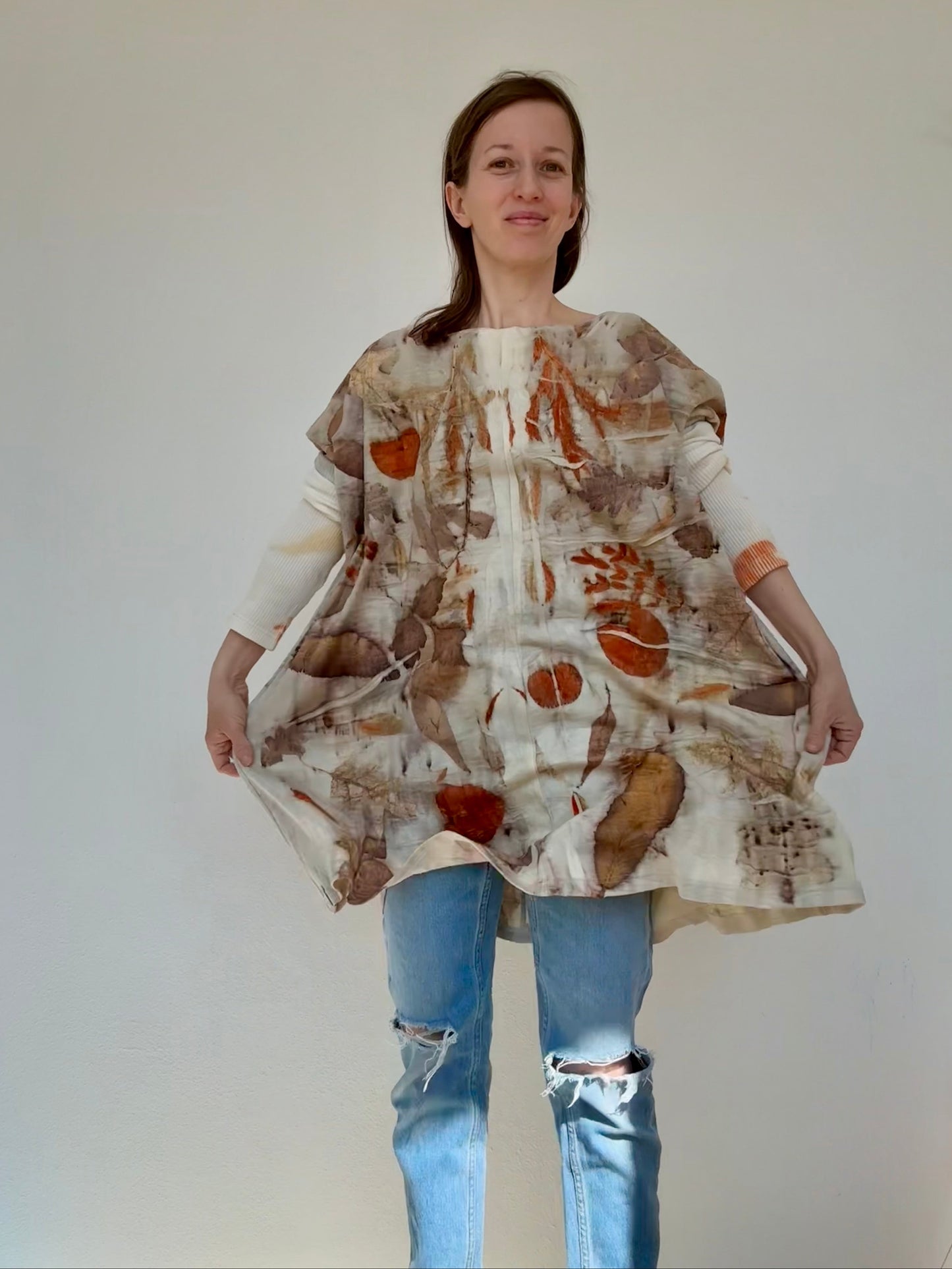 BEIGE ECO_PRINT TUNIC