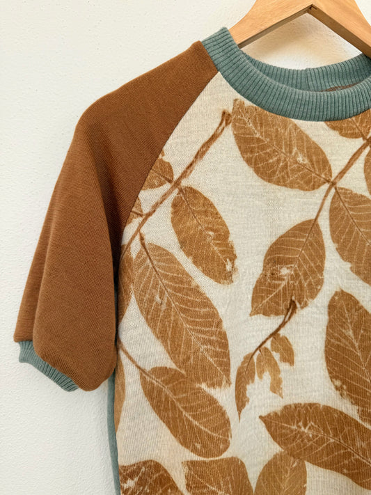 BROWN SHORT SLEEVE WALNUT, S