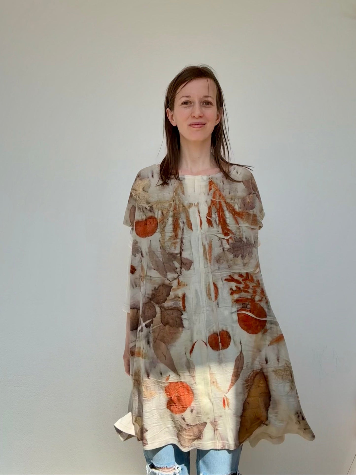 BEIGE ECO_PRINT TUNIC