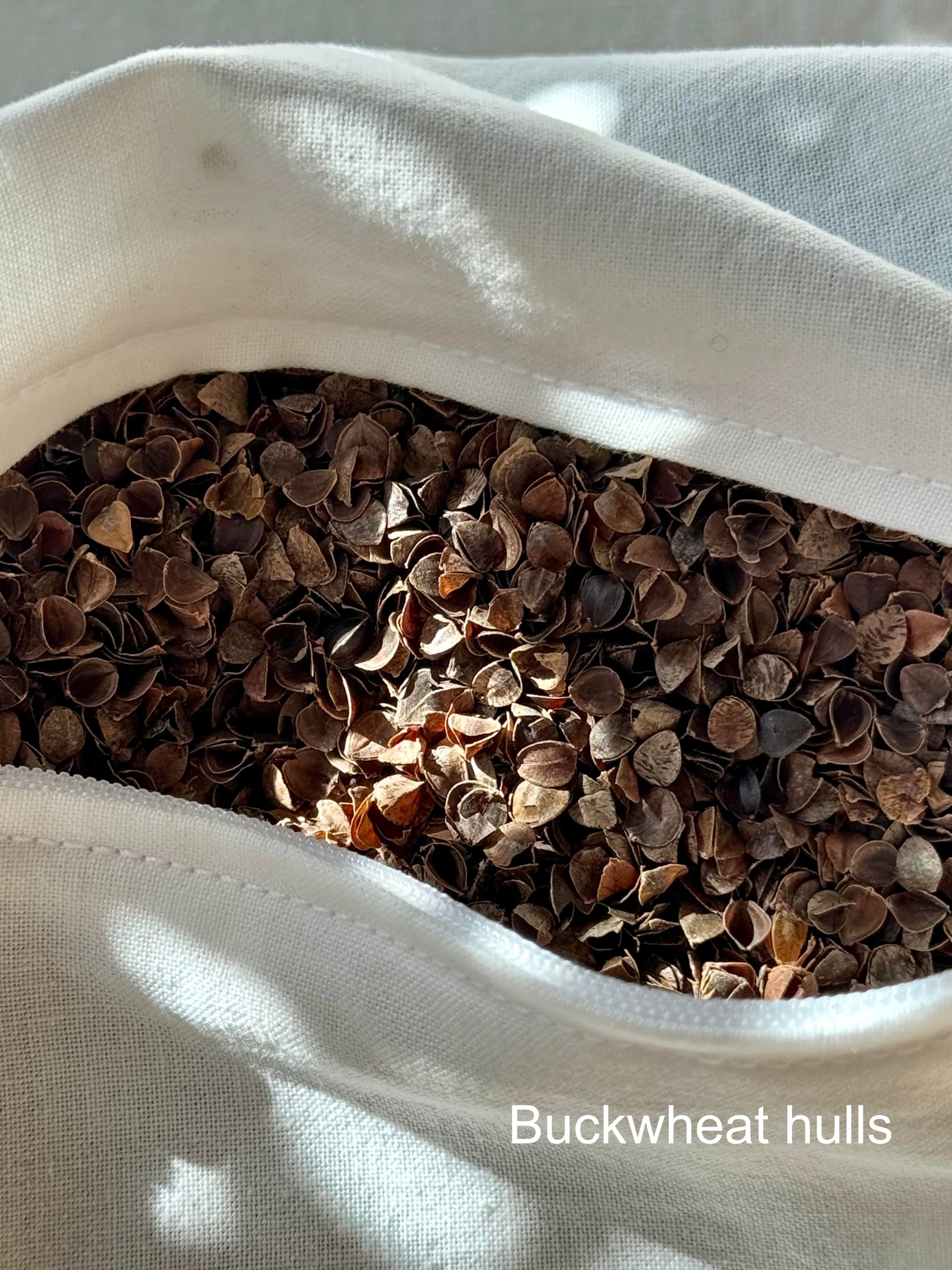 Buckwheat hulls pillow filling for herbal pillow by DOT 'N' POT